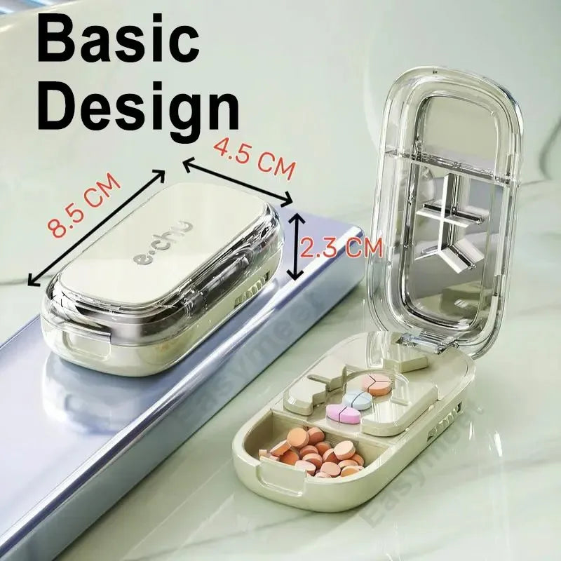Adjustable Pill Cutter with Storage for Precise Dose Splitting