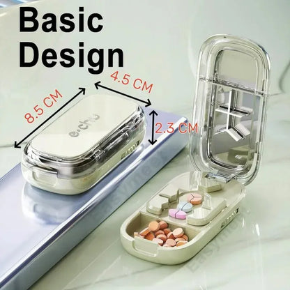 Adjustable Pill Cutter with Storage for Precise Dose Splitting