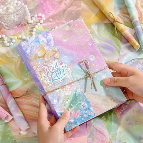 🎉🎁 49% OFF-🌺160-sheet pearlescent scrapbook paper