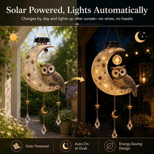 🔥Last Day 50% OFF -🌙Solar Owl Moon Garden Light🦉