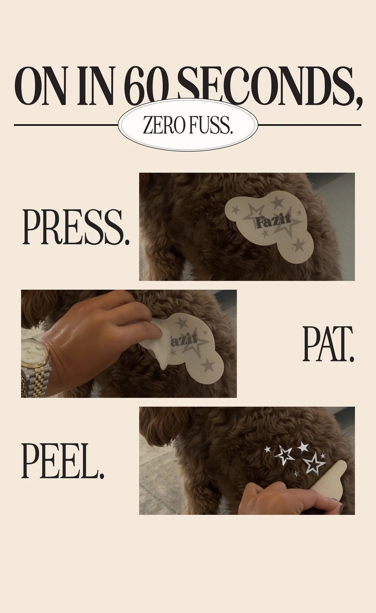 💫Temporary Dog Fur Tattoos – Waterproof, Pet-Safe & Easy to Remove | 4 Patches Per Pack🐾