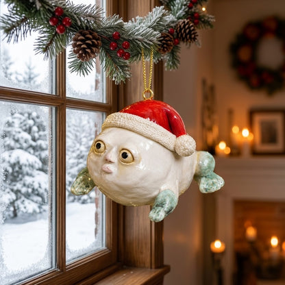 🎄 Whimsical Christmas · Santa Fish Ornament