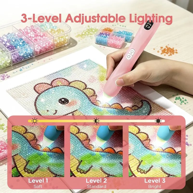 Electric Diamond Painting Pen with Light