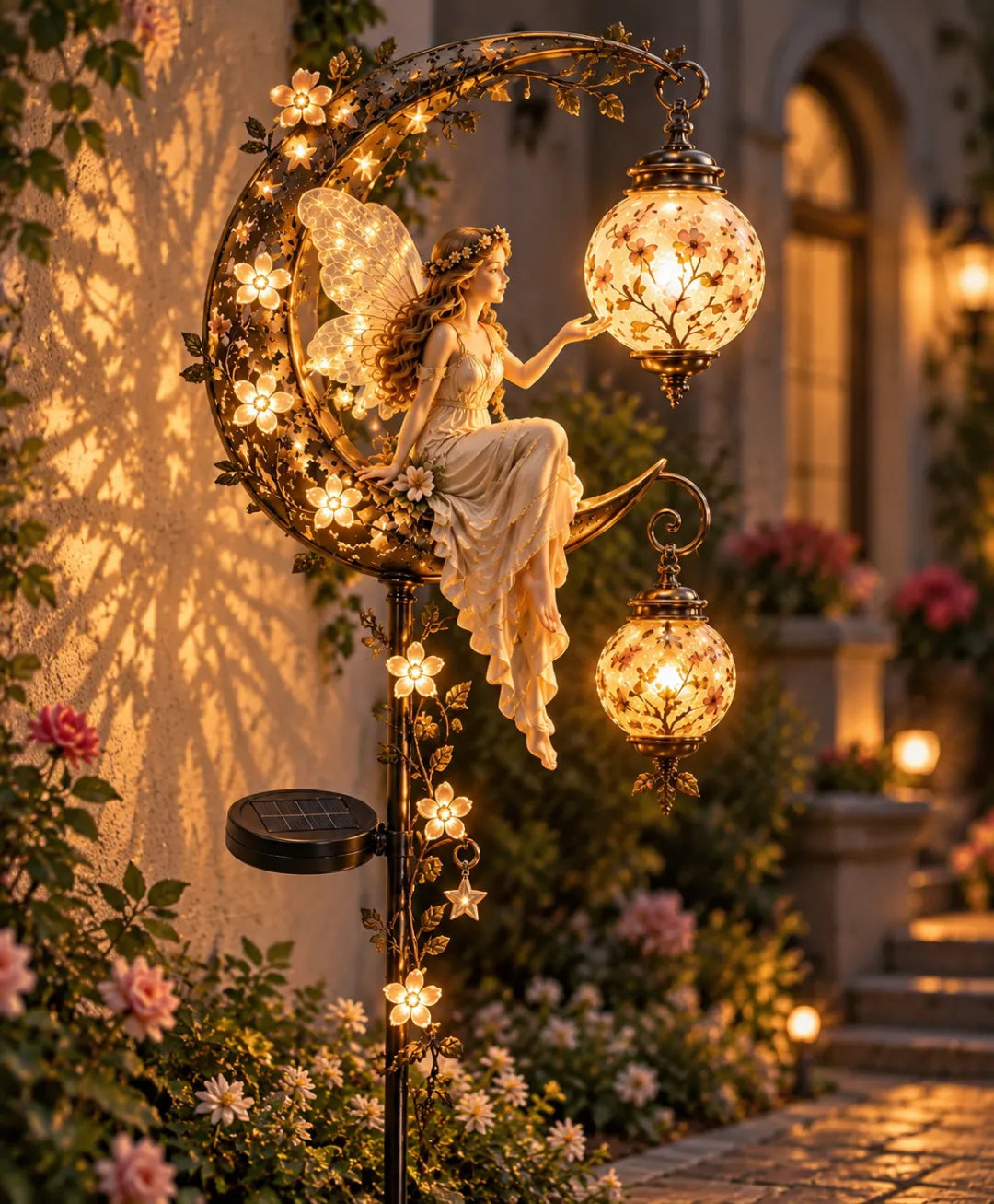 Enchanted Moon Fairy garden light detail