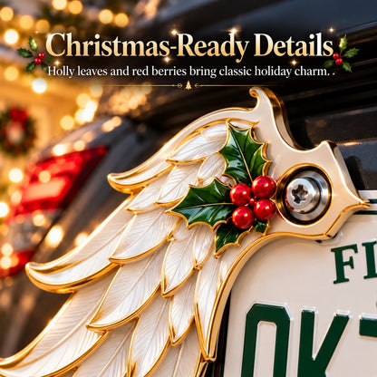 Christmas Angel Wing License Plate Decor