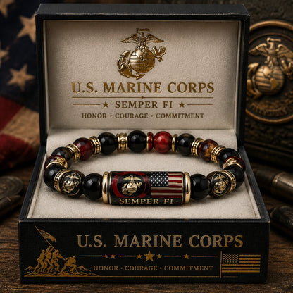 🇺🇸 Last Day Promo: 49% OFF 🎖️ - U.S. Marine Corps Semper Fi Tribute Beaded Bracelet