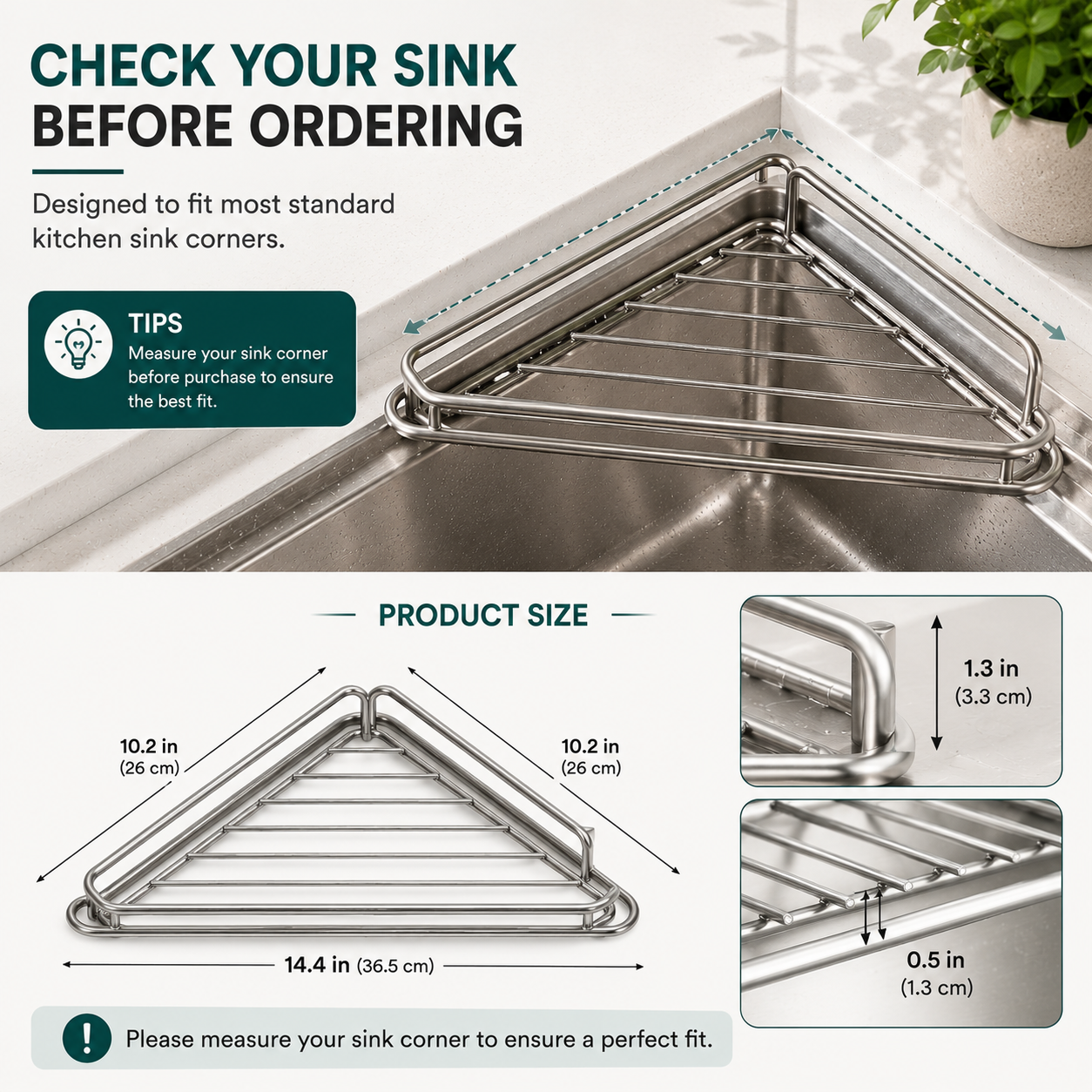 💧Corner Sink Draining Shelf✨