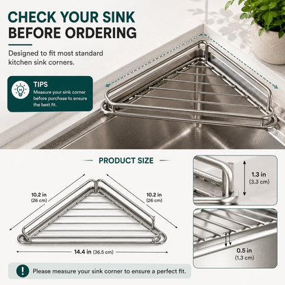 💧Corner Sink Draining Shelf✨