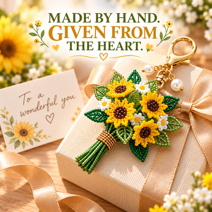 🔥 BUY 3 GET 1 FREE 🔥- 💐DIY Beaded Bouquet Keychain Kit✨