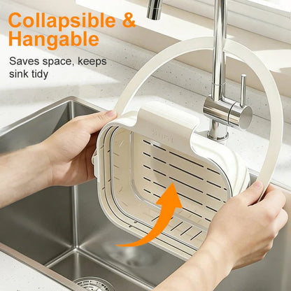 🥦🍅Collapsible Faucet-Hanging Sink Strainer Basket
