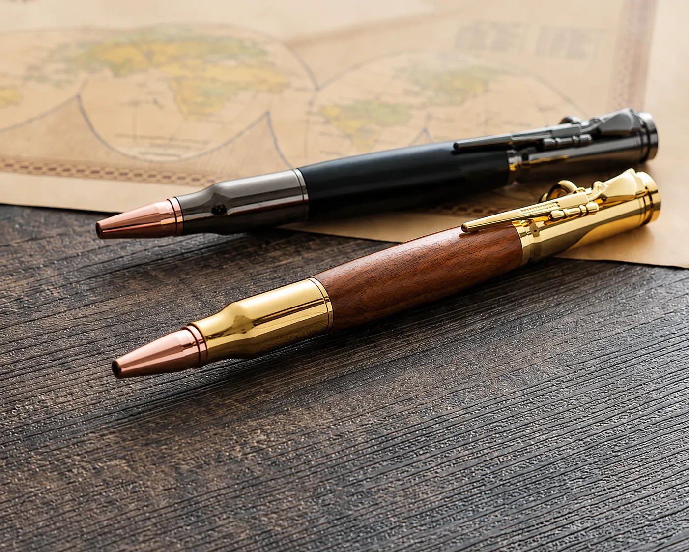 🖊Handcrafted by Jake Wilson🖊 Bolt Action Wooden Bullet Pen | Crafted From Real Wood & Bullet Casing
