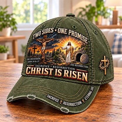 🔥LAST DAY 50% OFF - ✝️ Christ Is Risen Two Sides One Promise Baseball Cap (🧢100% Cotton)