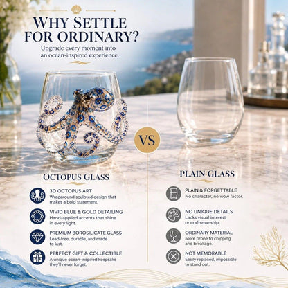 ⏰Last day Promotion-🎁The Perfect Beach House Gift🌊3D Ocean Animal Artisan Glassware Collection