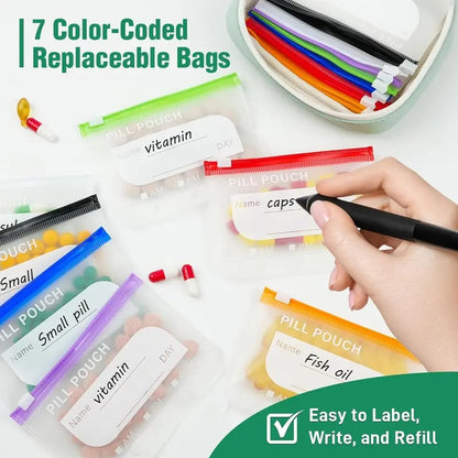 🔥2026 Hot Sale ! Crush‑Proof Waterproof Pill Pouch Set💊