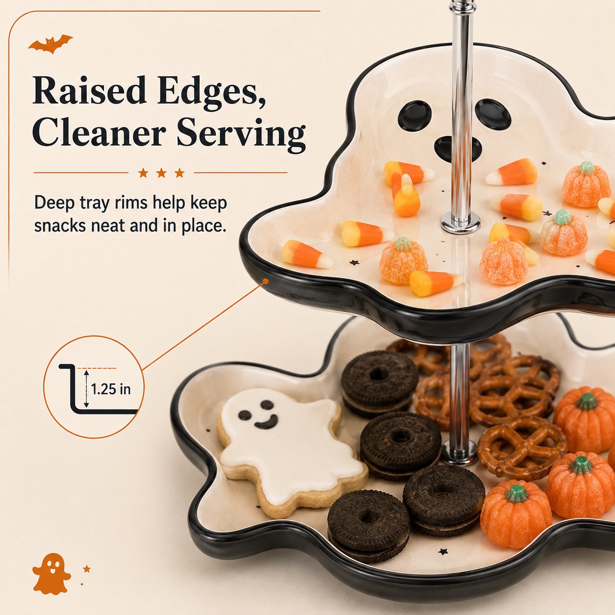Two-Tier Ghost Serving Stand