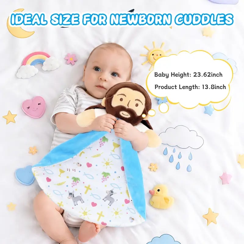 ✝️Jesus Baby Lovey Security Blanket❤️Faith, Love, Safe & Comfort In Every Hug🤗