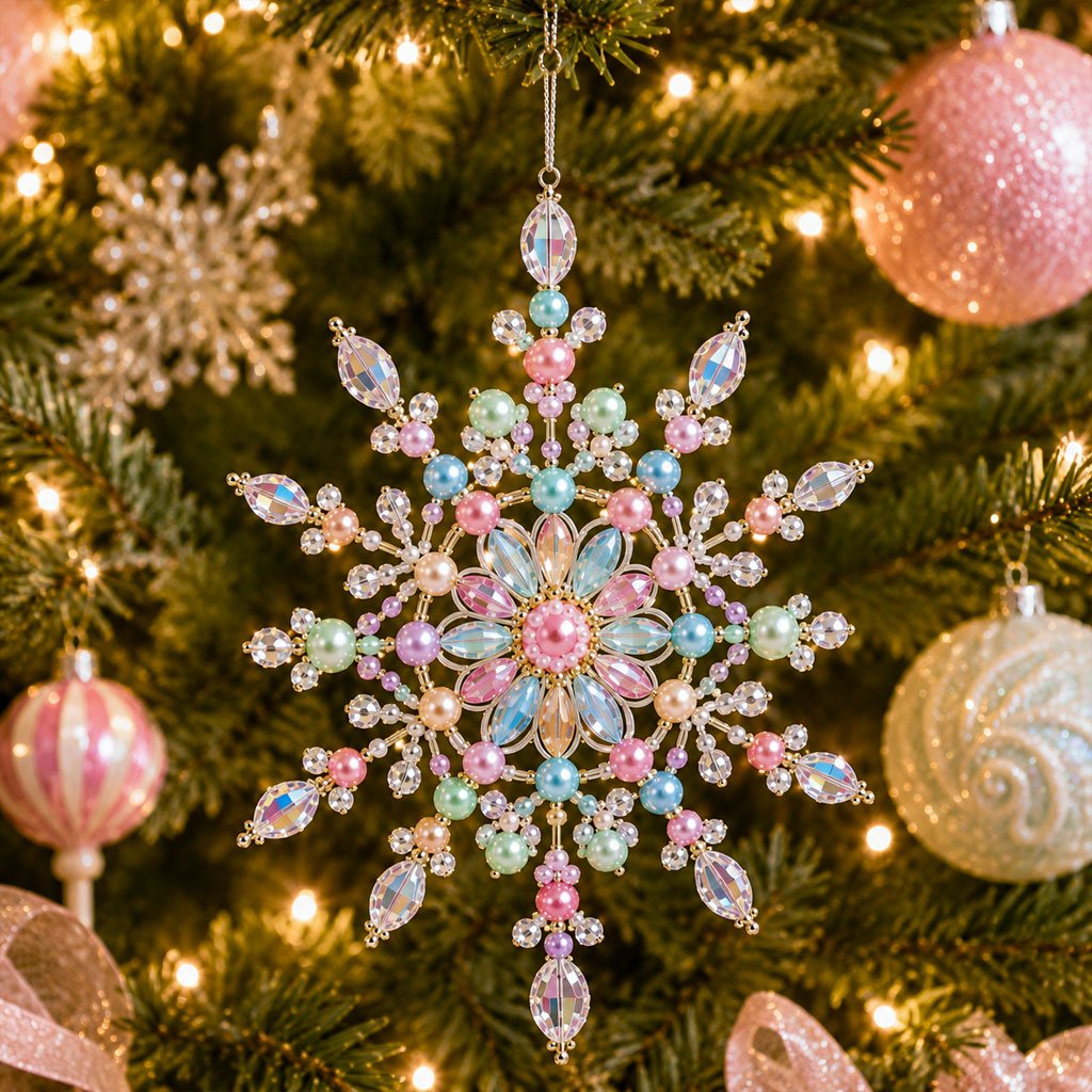 Beaded Snowflake Ornament DIY Kit