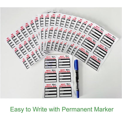 Static Cling Oil Change Reminder Stickers (100 Pack)