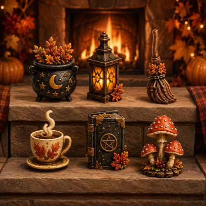 Autumn Witch Cottage Advent Calendar 2026 – 24 Cozy Witchy Miniatures, Black Cat Collectibles & Magical Fall Cottage Surprises