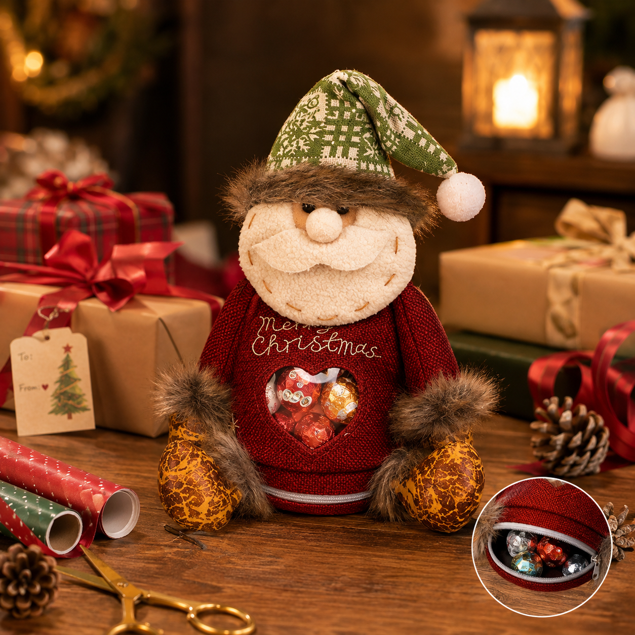 【🎁Last Day 50% OFF】🎉🎅Christmas Gift Bags Zipper Design