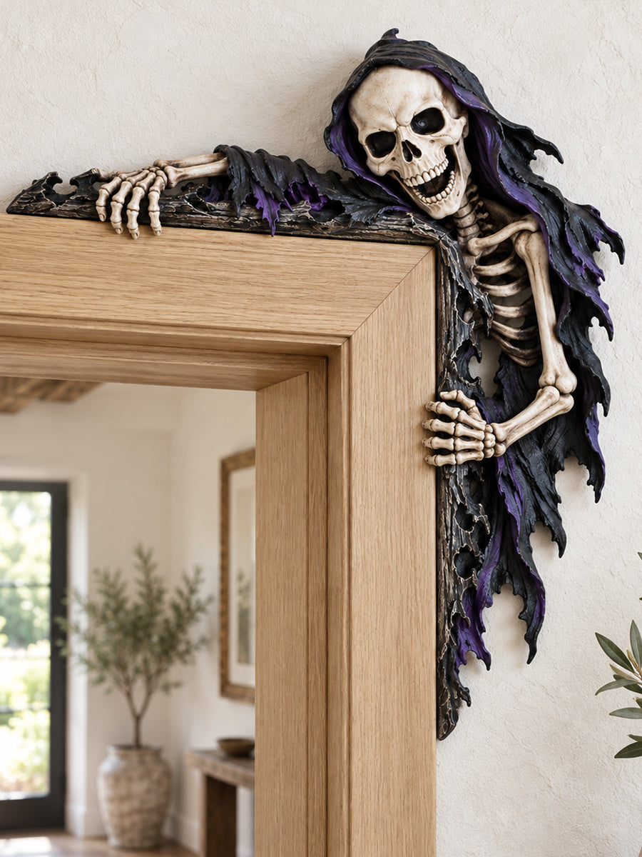 💀 Spooky Reaper Door Frame Corner Decor