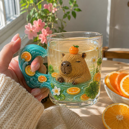 ⏳ Last Day 49% OFF – 🐾 Whimsical 3D Animal Sculpted Glass Mug Collection | 12oz Premium Clear Glass with Raised Animal Figures, Character-Specific Details & Playful Sculptural Accents ✨