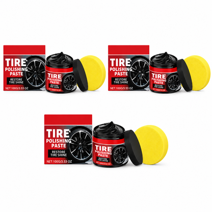 🛞✨ Tire Shine Balm with Sponge – Restore a Deep Black Finish