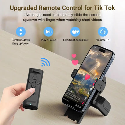 📱 Bluetooth Remote Control for TikTok Scrolling: Wireless Page Turner & Camera Shutter for Video Recording – Hands-Free Cellphone Accessory for iOS & Android