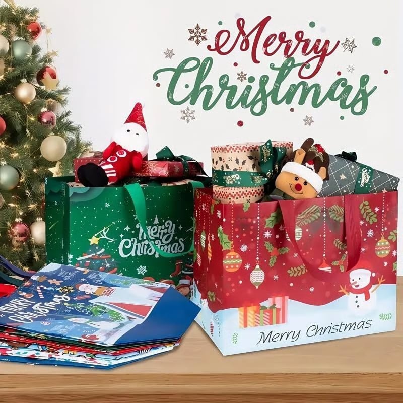 🎉🔥Christmas Early Discount 49% Off🔥 Christmas Gift Bags Large Reusable Tote Bags