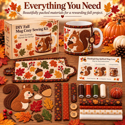 DIY Fall Mug Cozy Sewing Kit