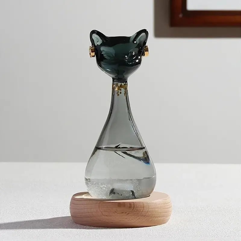 🎉Cat-Shaped Storm Glass Weather Predictor for Home & Office Decor