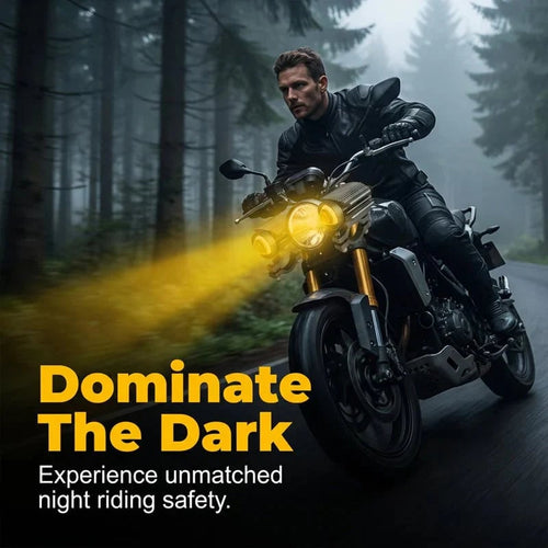 🔥HOT SALE🔥💯⏰Universal Motorcycle LED Spotlight Dual Color Auxiliary Driving Light