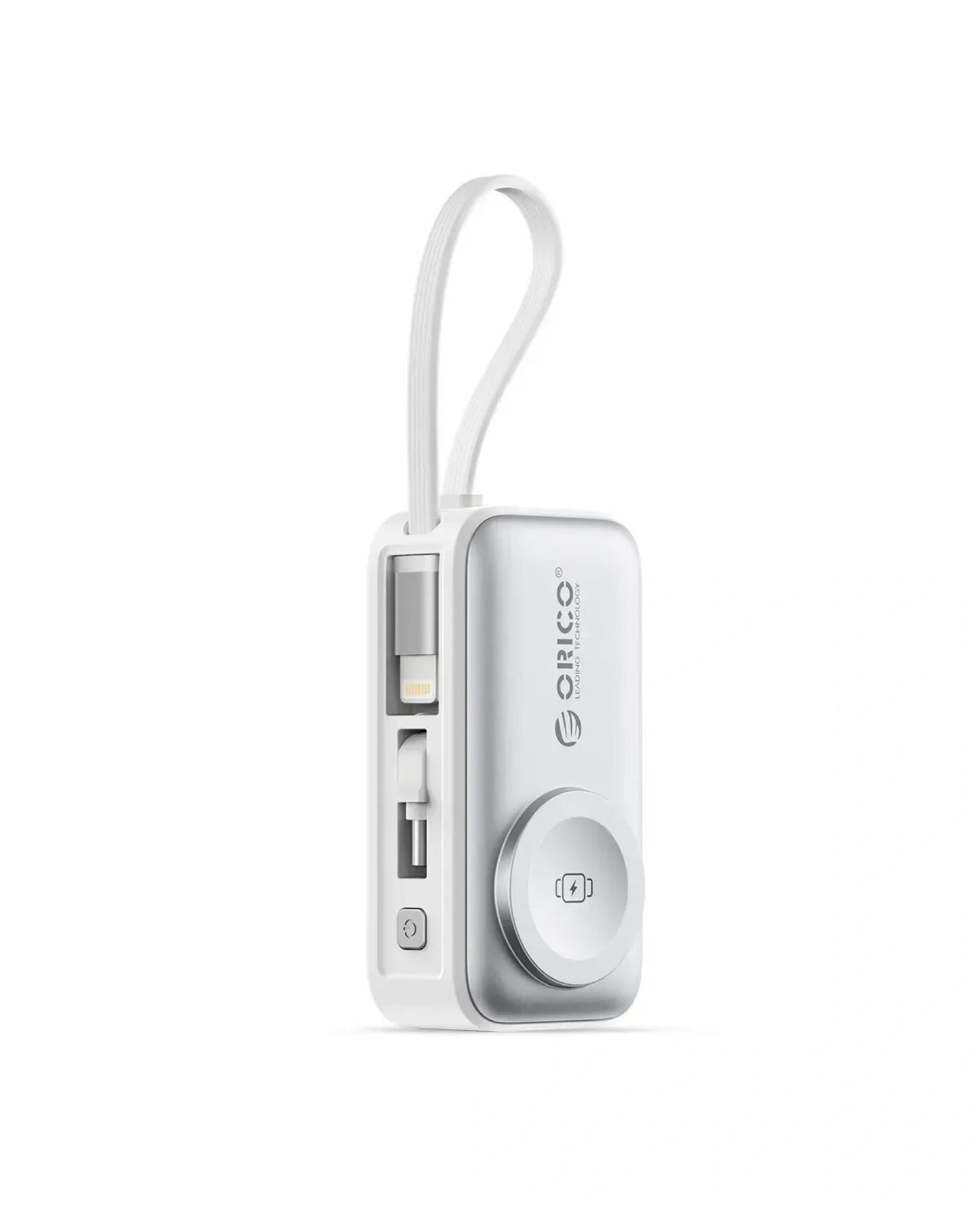 ⚡4-in-1 Folding Chargeable Portable Power Bank with Integrated Cable, Apple Watch Wireless Charging