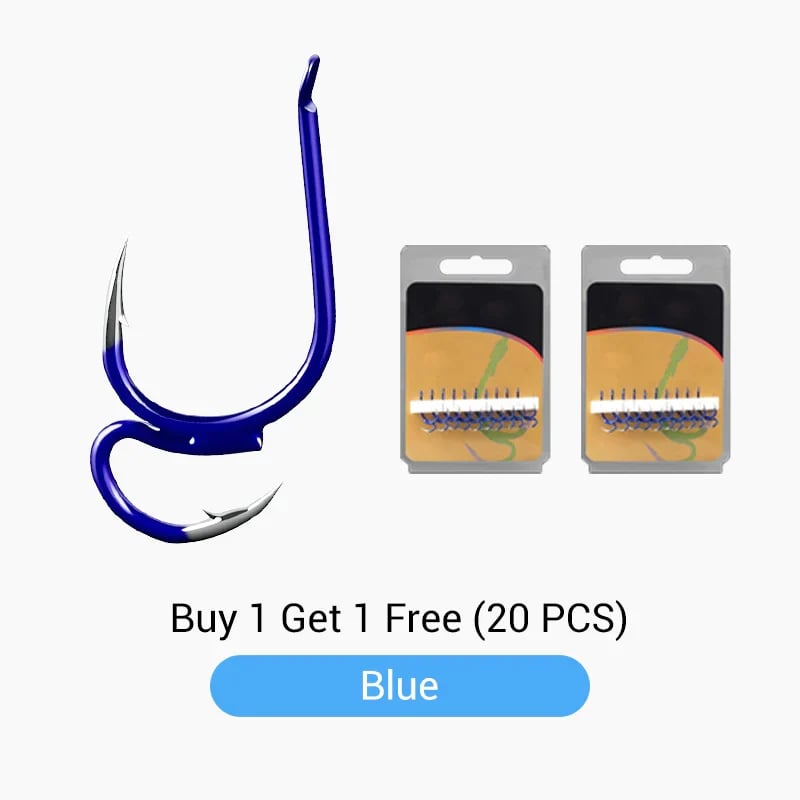 🎣  Classic and sharp double fishing hooks — High carbon steel with needle tip
