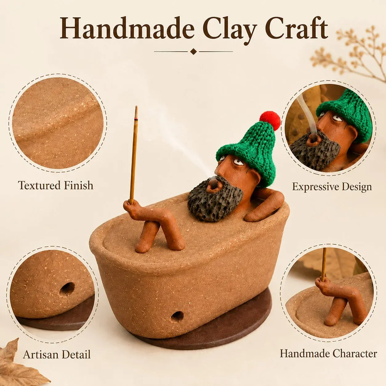 🛁 Handmade Bathtub Incense Burner