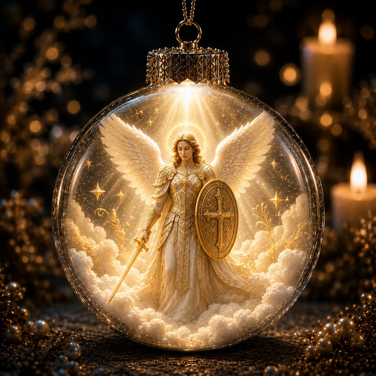 ⏳ Last Day 49% OFF – ✝️ Illuminated 3D Christian Faith Ornament Collection | Clear Globe with Sacred Figures, Warm Golden Glow & 8 Meaningful Designs ✨
