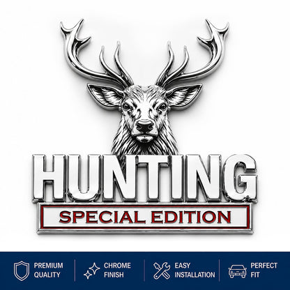 🦌 HUNTING Special Edition Emblem – Premium 3D Metal Car Badge For Hunting Enthusiast
