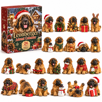 🐾 Leonberger Christmas Collection 🎄 – 24 Little Leos, Endless Love