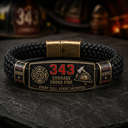 🔥 343 Firefighter Honor Bracelet – Courage Under Fire