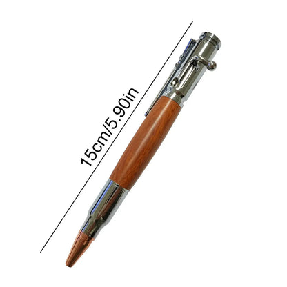 🖊Handcrafted by Jake Wilson🖊 Bolt Action Wooden Bullet Pen | Crafted From Real Wood & Bullet Casing