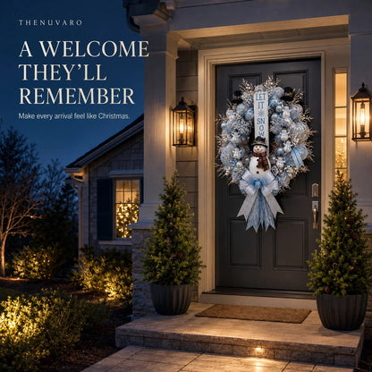 🎄 Oversized Themed Christmas Door Wreath – Snowman, Gingerbread & Santa Styles