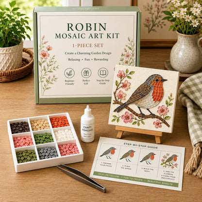 🔥LAST DAY 49% OFF - 🌿🐦 Garden & Woodland Mosaic Art Diy Kit | ✨Create a Charming Little Piece of Nature, One Tile at a Time!