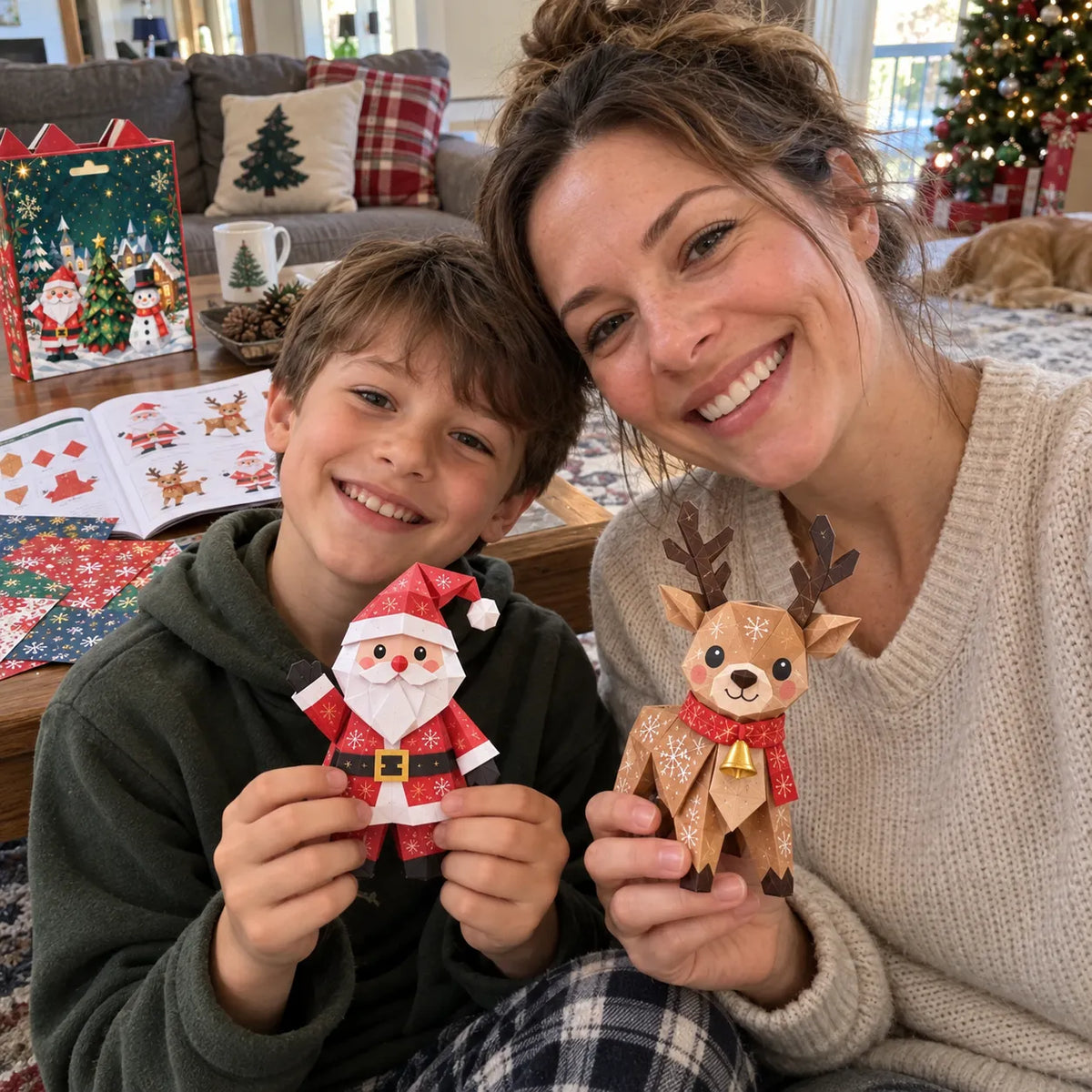 🎄Beginner-Friendly 3D Christmas Paper Craft Kit | Easy Layered DIY Holiday Decoration ✨
