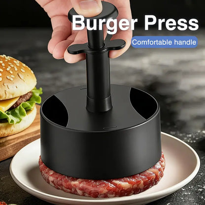 Hamburger Patty Maker with Press Handle, Burger Mold for Even Cooking