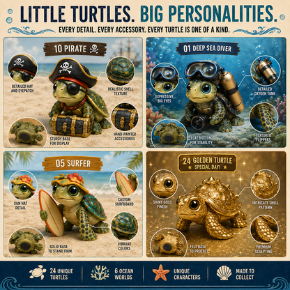 🐢Sea Turtle Adventures Advent Calendar – 24 Unique Ocean Turtle Collectibles