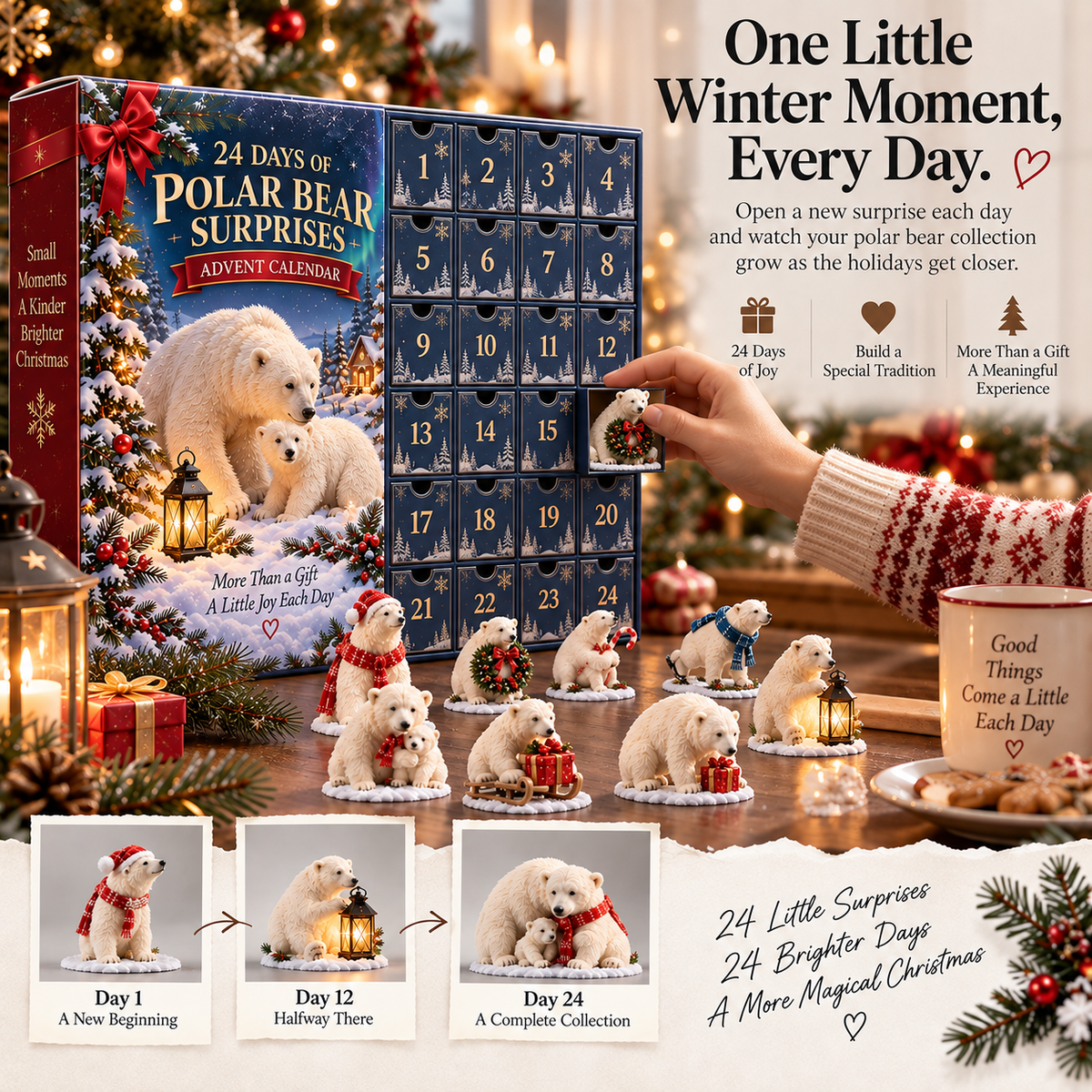 24 Days of Polar Bear Christmas – A Little Winter Moment Each Day ❄️🐻‍❄️