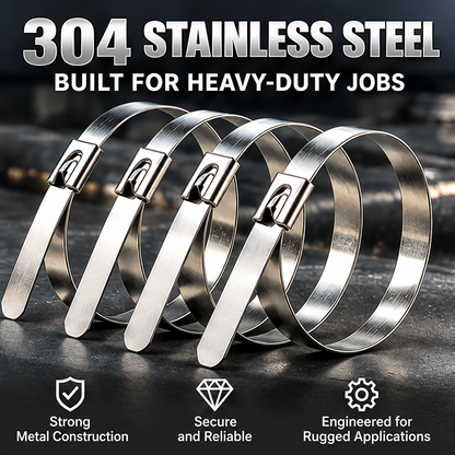 🔥Last Day 50% OFF-🔧Heavy-Duty 304 Stainless Steel Cable Tie Fastening Tool Kit