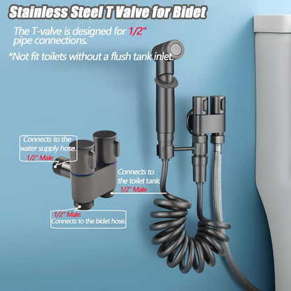 🔥 1-In-2-Handheld Out Dual Control Valve Bidet Sprayer for Toilet