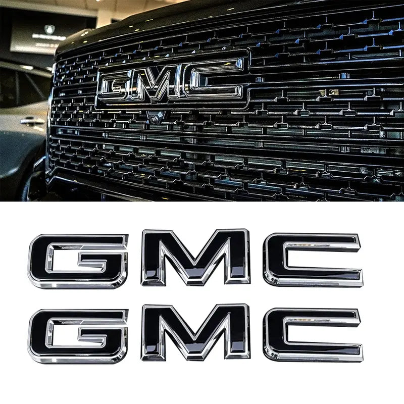 New GMC Grille & Tailgate Emblem Replacement Badge Fits 19-26 Sierra