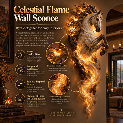 🔥Last Day 49% OFF -🐎 Emberlight Rearing Horse Wall Sculpture | Illuminated 3D Decor